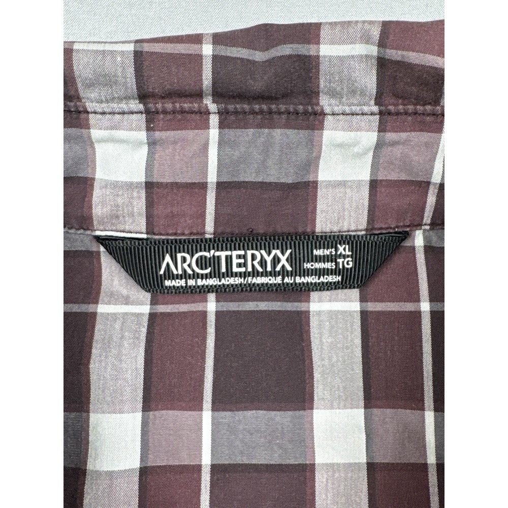 Arcteryx Brohm SS Plaid Shirt Mens XL Hiking Outdoor Trail Button Up - Picture 11 of 13
